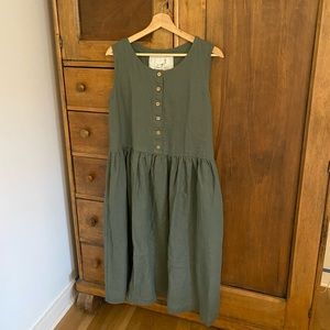 Not Perfect Linen smock dress with buttons 🌾
